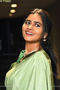 Deepa Balu Traditional Stills in Green Saree