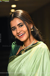 Deepa Balu Traditional Stills in Green Saree