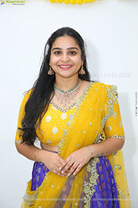 Sireesha stills in Yellow Lehenga Choli, HD Gallery 