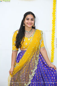 Sireesha stills in Yellow Lehenga Choli, HD Gallery 