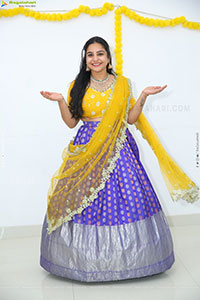 Sireesha stills in Yellow Lehenga Choli, HD Gallery 