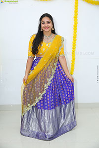 Sireesha stills in Yellow Lehenga Choli, HD Gallery 