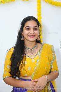 Sireesha stills in Yellow Lehenga Choli, HD Gallery 