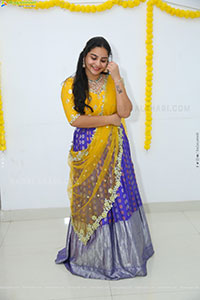 Sireesha stills in Yellow Lehenga Choli, HD Gallery 