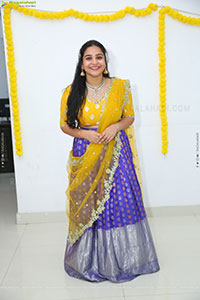 Sireesha stills in Yellow Lehenga Choli, HD Gallery 