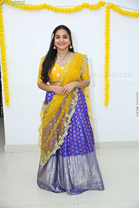 Sireesha stills in Yellow Lehenga Choli, HD Gallery 