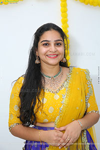 Sireesha stills in Yellow Lehenga Choli, HD Gallery 