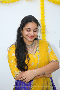 Sireesha stills in Yellow Lehenga Choli, HD Gallery 