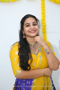 Sireesha stills in Yellow Lehenga Choli, HD Gallery 