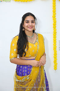 Sireesha stills in Yellow Lehenga Choli, HD Gallery 