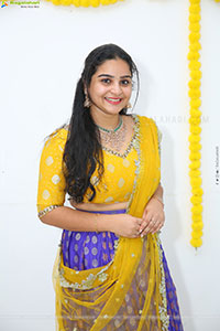 Sireesha stills in Yellow Lehenga Choli, HD Gallery 
