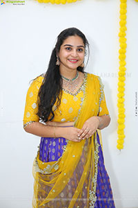 Sireesha stills in Yellow Lehenga Choli, HD Gallery 
