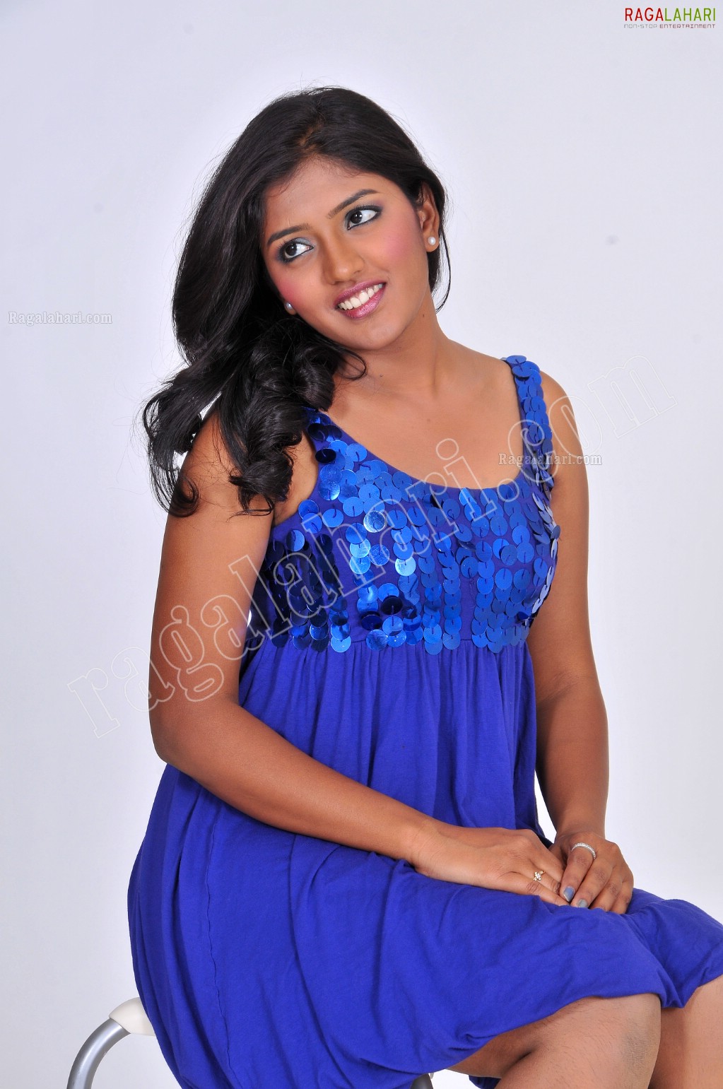 Eesha Rebba in Dark Blue Short Dress Exclusive Photo Shoot