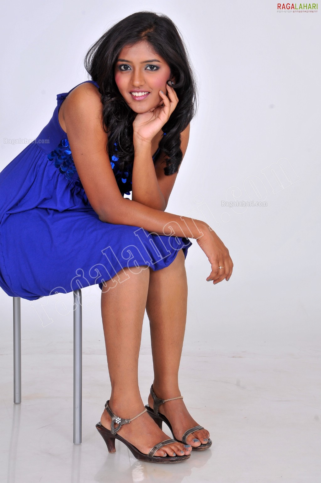 Eesha Rebba in Dark Blue Short Dress Exclusive Photo Shoot