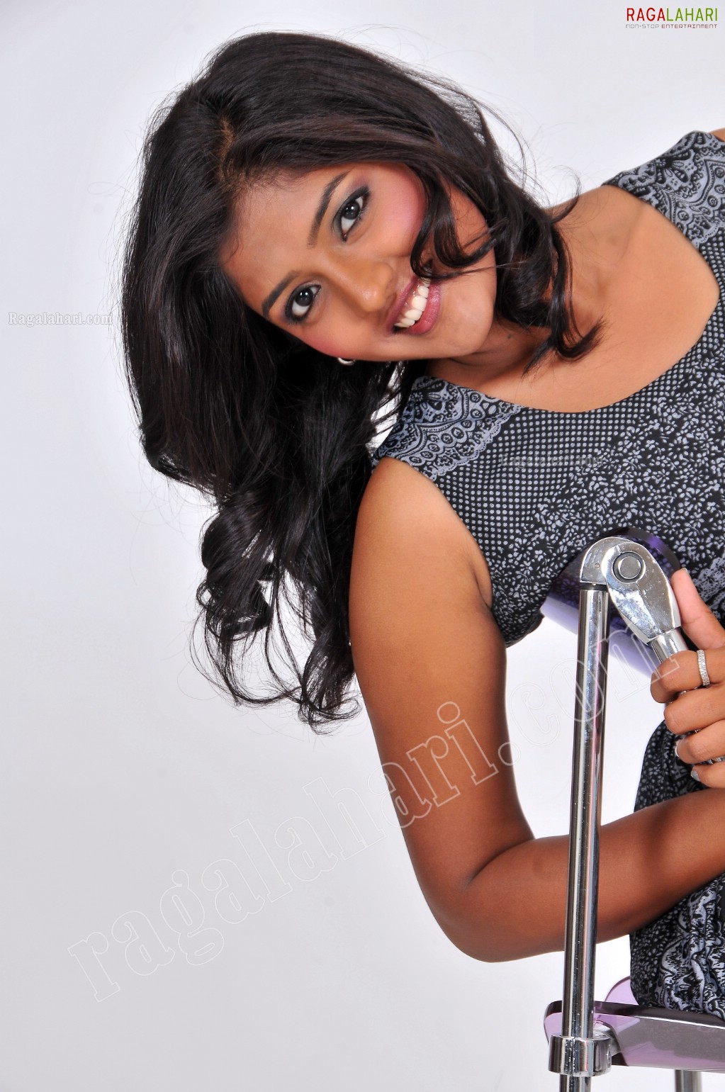 Eesha Rebba in Dark Gray Short Dress Exclusive Photo Shoot
