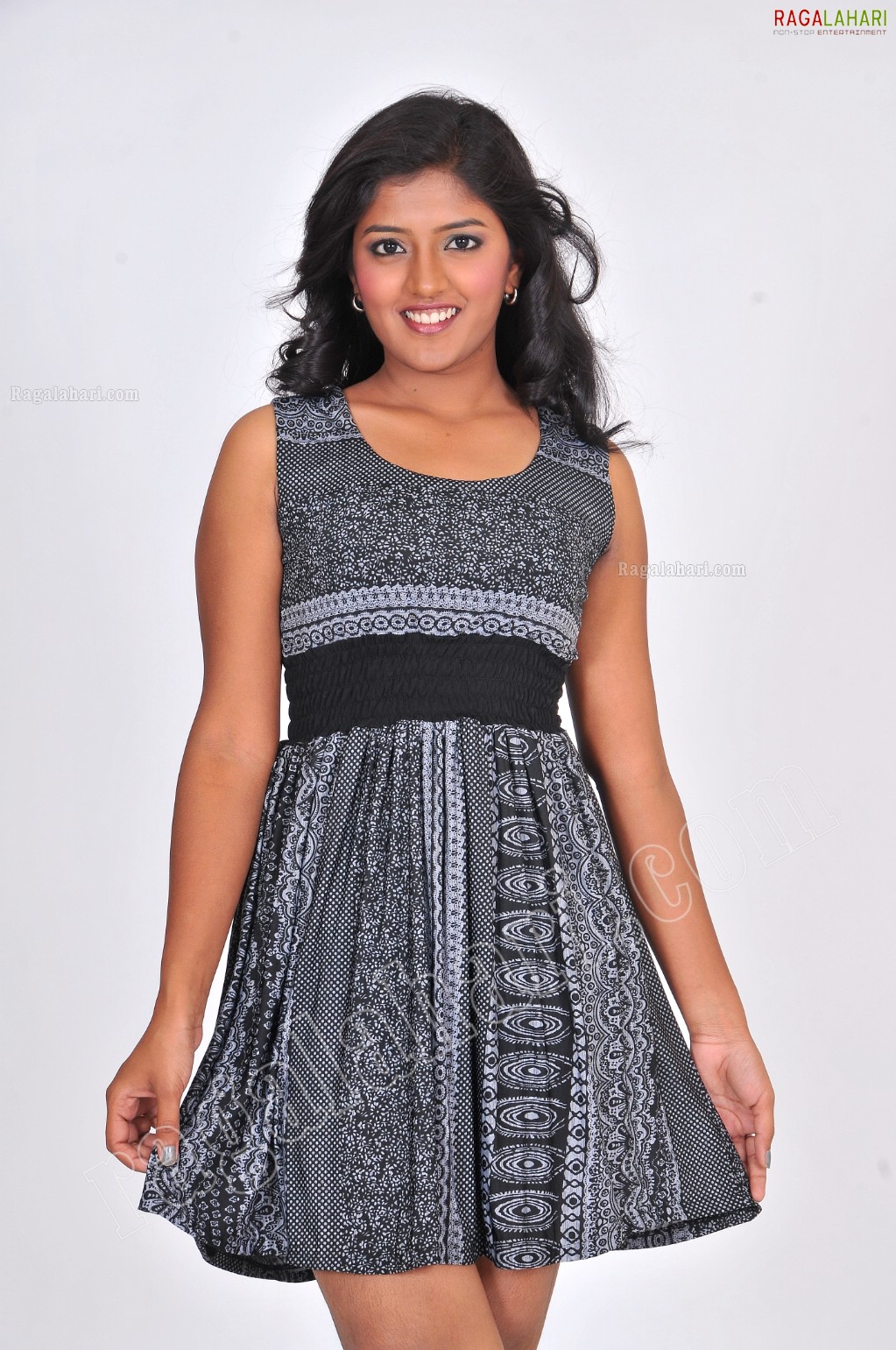 Eesha Rebba in Dark Gray Short Dress Exclusive Photo Shoot