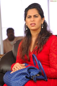 Upasana Kamineni in Red Churidar