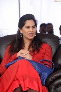 Upasana Kamineni in Red Churidar